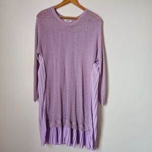 EUC LIKE NEW HAYDEN LOS ANGELES LILAC SEMI SHEER LONGSLEEVES SHORT DRESS/TUNIC S